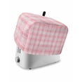 thumbnail image 1 of Pink Plaid Small Toaster Cover 2 Slice, Kitchen Appliance Covers, Modern Art Checkered Farmhouse Toaster Oven Cover with Loop, Bread Machine Cover Polyester Dust Cover Protection, 1 of 4