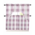 thumbnail image 1 of Pink Plaid Swag Curtains for Living Room/Bedroom Windows, Spring Summer Farmhouse Buffalo Checkered Kitchen Curtains and Valances Set 36 Inch Length, Light Filtering Swags Valance Curtain Panels, 1 of 5