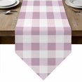 thumbnail image 1 of Pink Plaid Table Runner Linen Burlap Table Runner 90 Inches Long Spring Summer Farmhouse Buffalo Checkered Dresser Scarves for Kitchen Island Coffee Dining Party Wedding Banquet Holiday Decor 13"x90", 1 of 8