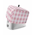 thumbnail image 1 of Pink Plaid Toaster Cover 4 Slice, Spring Farmhouse Buffalo Checkered Dustproof Bread Machine Oven Cover with Storage Pockets, Fits Most Kitchen Toasters Protector, 1 of 5