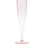 Pink Plastic Champagne Glasses 4 Ct, 5 Ounces, Way to Celebrate