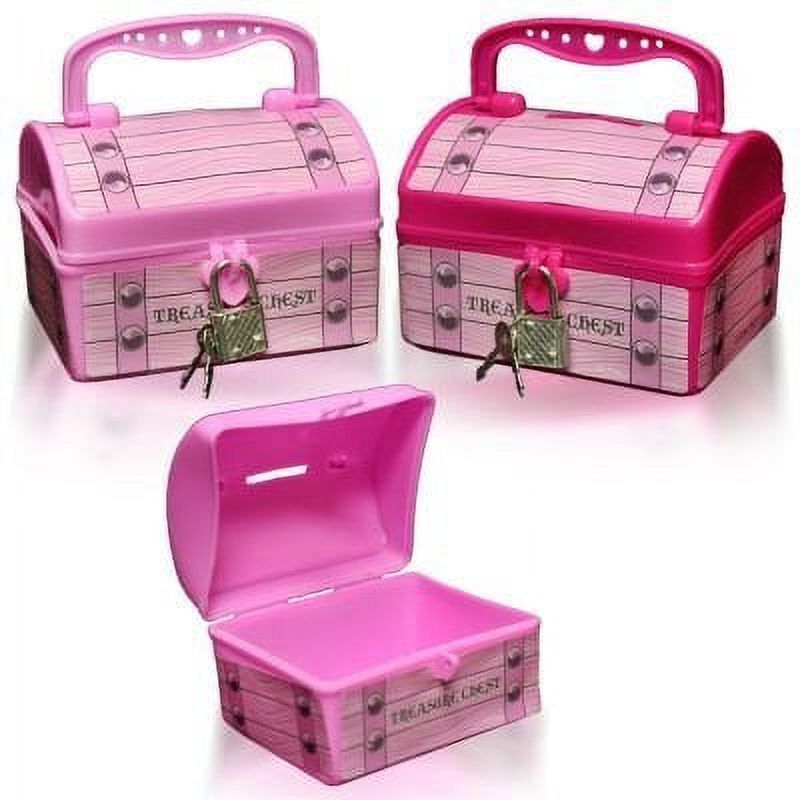 Pink Plastic Treasure Chests