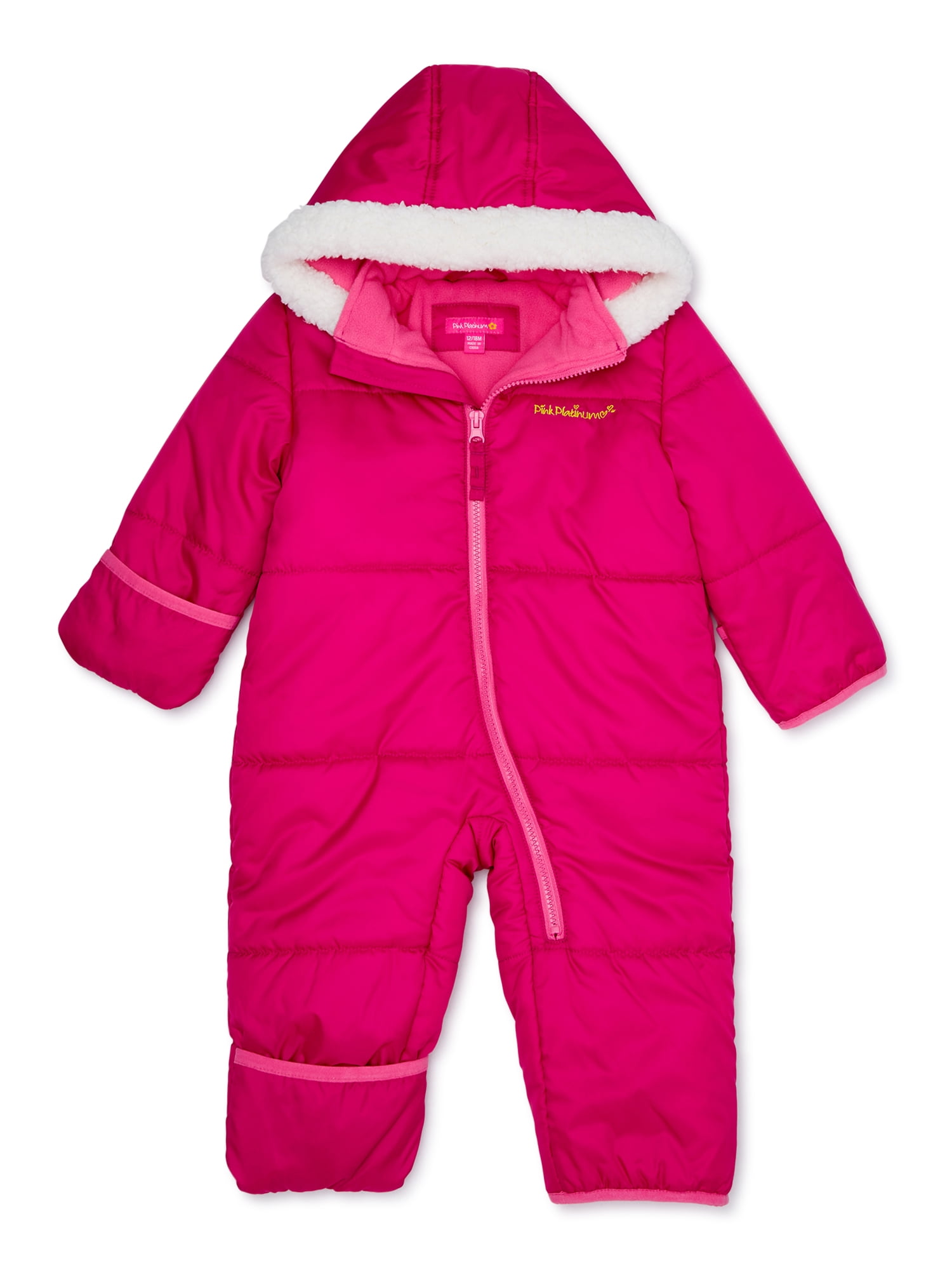 Pink Platinum Baby Girl Puffer Snowsuit Pram Bunting - Walmart.com
