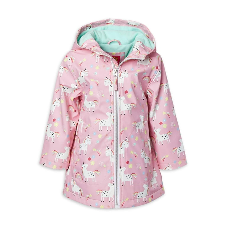 Girls unicorn shop rain jacket