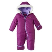 Pink Platinum Baby Girls' One-Piece Puffer Winter Snowsuit with Hood (Newborn & Infant)