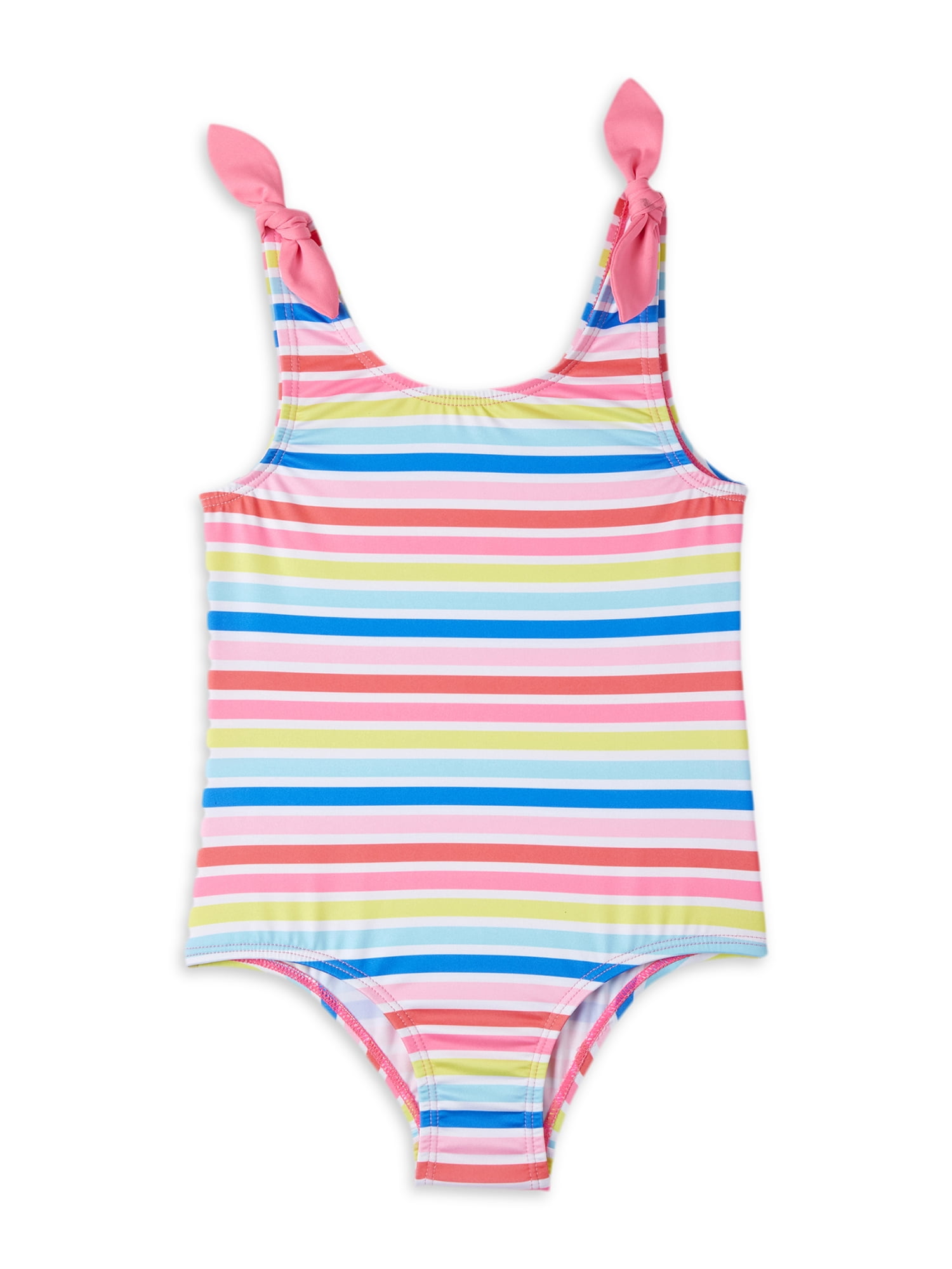 Pink Platinum Baby Toddler Girl Rainbow OnePiece Swimsuit
