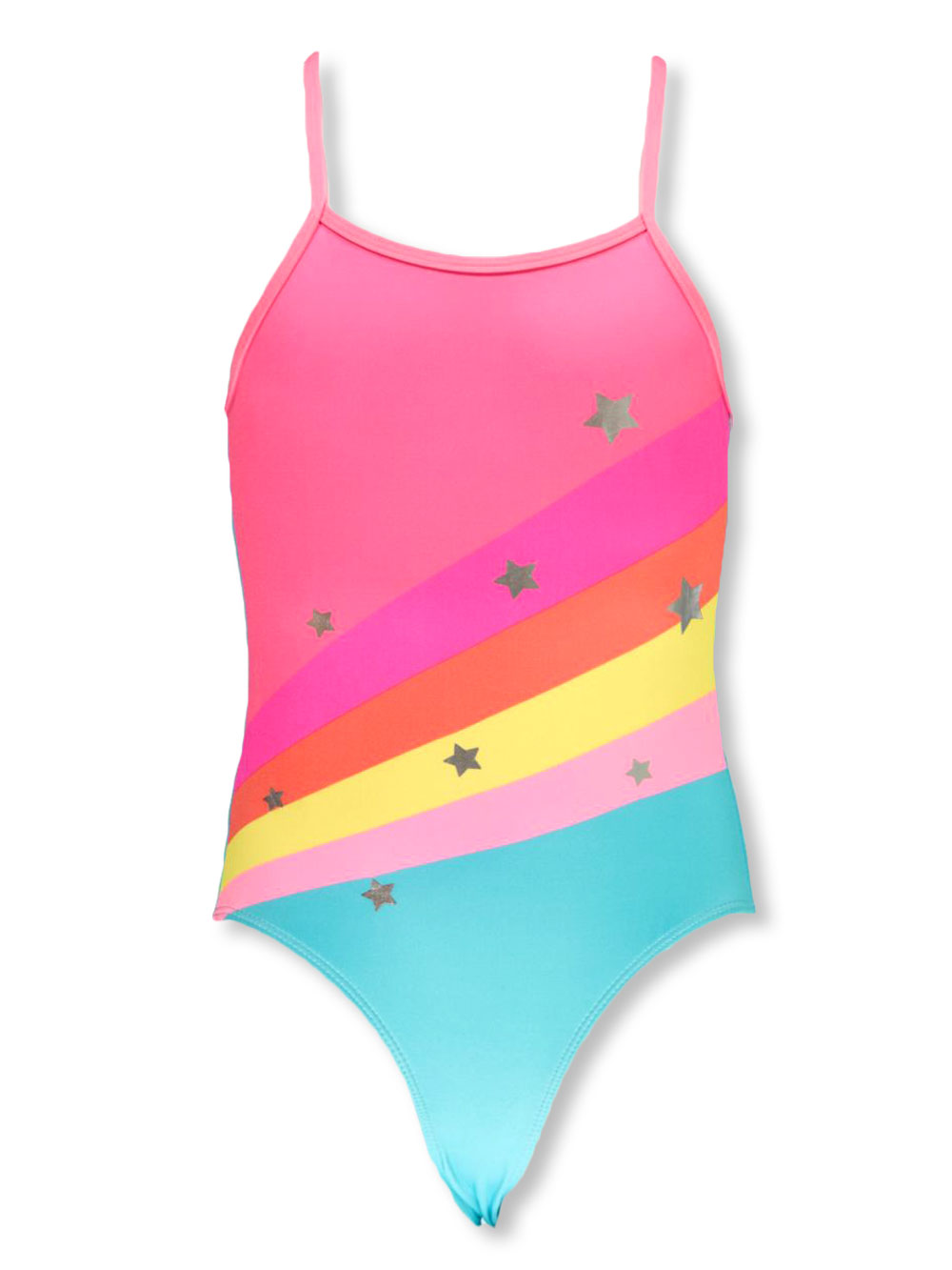 Pink Platinum Baby Toddler Girl Rainbow OnePiece Swimsuit