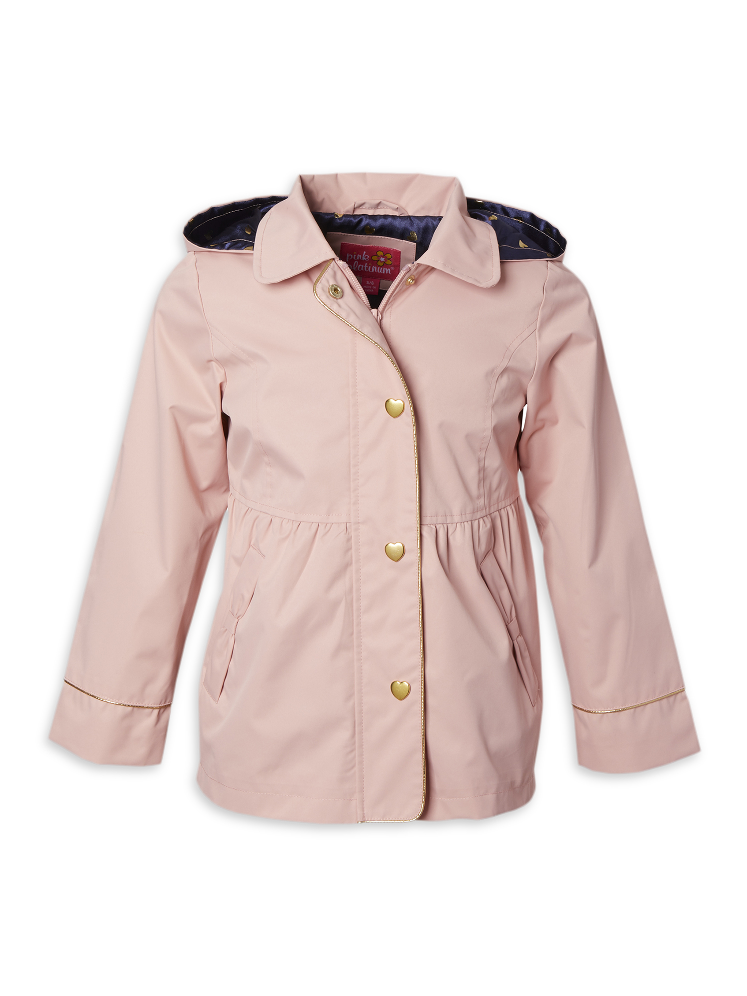 Pink Platinum Baby and Toddler Girls' Lightweight Water Repellent Anorak Jacket - image 1 of 1