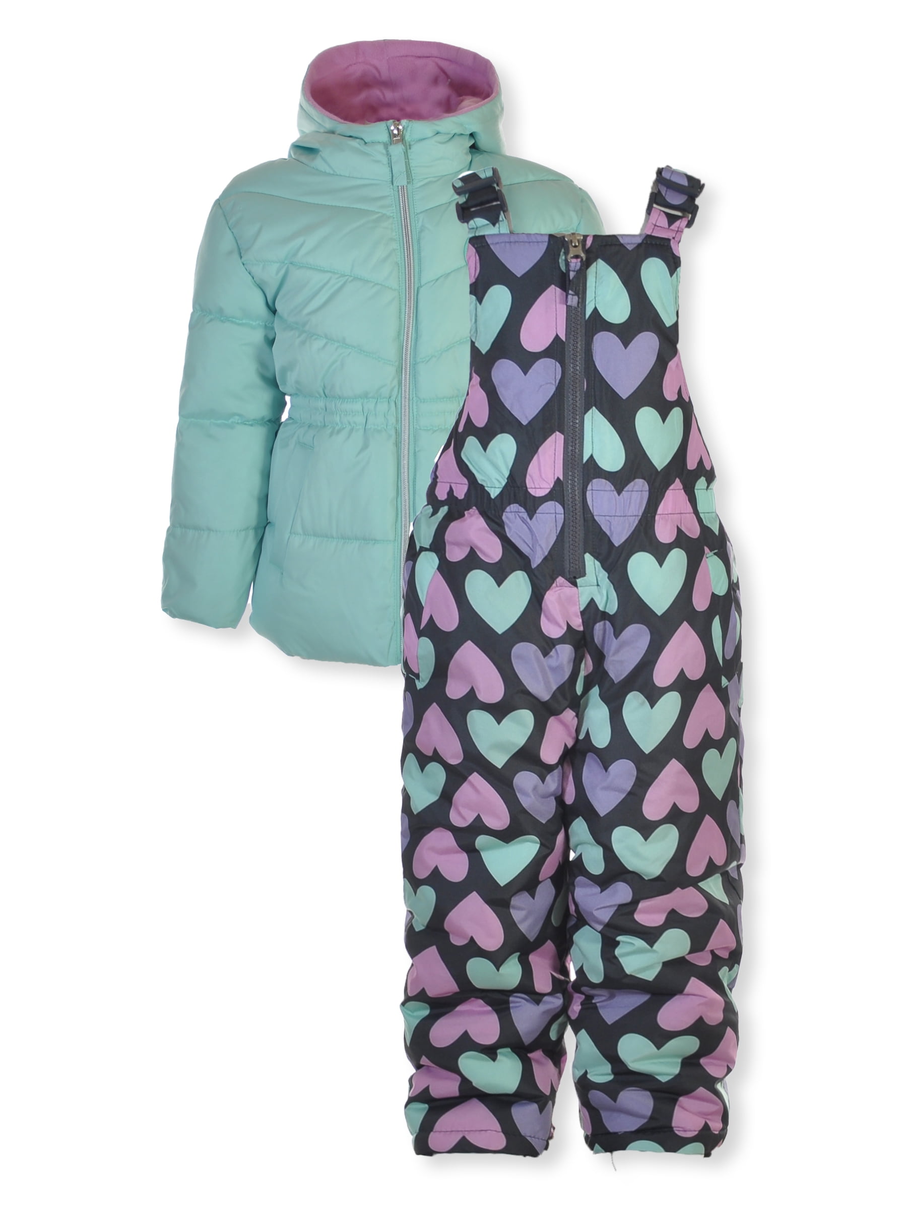 Pink Platinum Girls 2 Tone Snowsuit main image 0