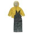 thumbnail image 1 of Pink Platinum Girls' 2-Piece Hearts Snowsuit Set Color: yellow Size: 4, 1 of 4