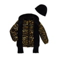 thumbnail image 1 of Pink Platinum Girls Hooded Foil Heart Winter Puffer Coat with Hat and Scarf, Sizes 4-16, 1 of 4