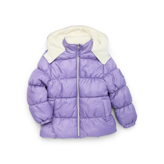 Pink Platinum Girls Hooded Ripstop Winter Puffer Coat, Sizes 4-16