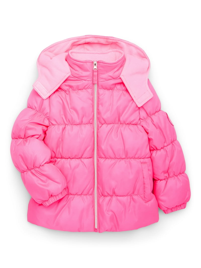 Pink Platinum Girls Hooded Ripstop Winter Puffer Coat, Sizes 4-16