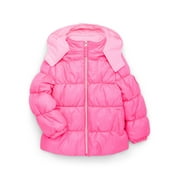 Girls Hooded Ripstop Winter Puffer Coat, Sizes 4-16