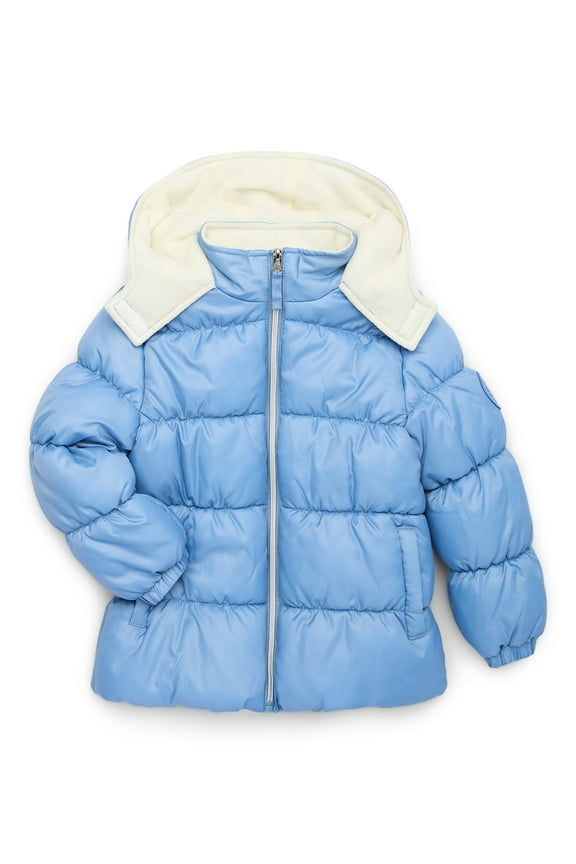 Girls Hooded Ripstop Winter Puffer Coat, Sizes 4-16