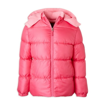 Girls Jackets Pink Platinum Girls 2T-4T Star Foil Puffer Jacket(Pink 2T Amazon Weights