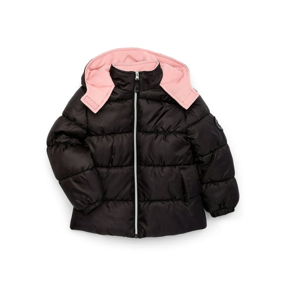 Pink Platinum Girls Hooded Ripstop Winter Puffer Coat, Sizes 4-16
