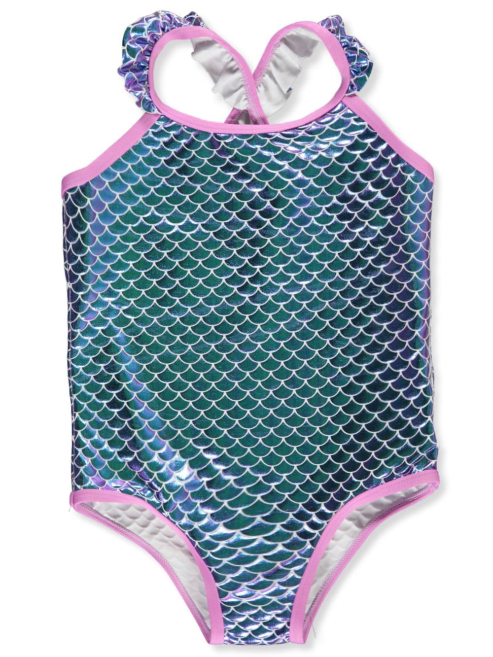 Pink Platinum Girls Mermaid 1 Piece Swimsuit Toddler Walmart