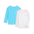 thumbnail image 1 of Pink Platinum Girls' Rash Guard Shirt - 2 Pack UPF 50+ Long Sleeve Quick Dry Swim Shirt (Size: 4-16), 1 of 5