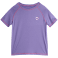 thumbnail image 1 of Pink Platinum Girls' Rash Guard - UPF 50+ Protective Quick Dry Short Sleeve Swim Shirt (4-16), 1 of 1