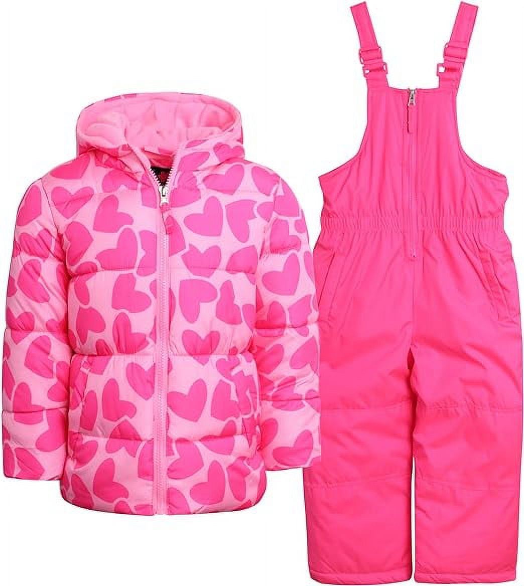 Pink Platinum Girls' Snowsuit 2 Piece Insulated Ski Jacket and Snow