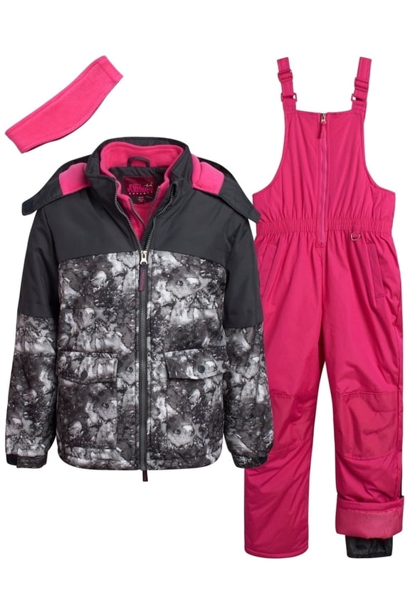 Girls Snowsuits - 2 Piece Waterproof Winter Jacket and Ski Bib Pants for Girls