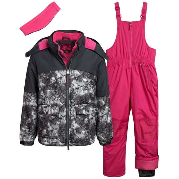 Pink Platinum Girls Snowsuits - 2 Piece Waterproof Winter Jacket and Ski Bib Pants for Girls