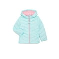 thumbnail image 1 of Pink Platinum Girls Solid Quilted Puffer Coat with Hood, Sizes 4-16, 1 of 3