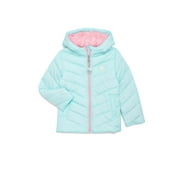 PINK PLATINUM Girls Solid Quilted Puffer Coat with Hood, Sizes 4-16