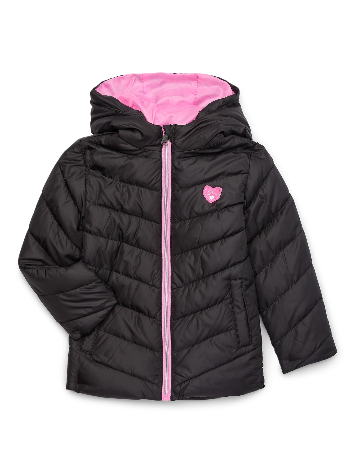 Widgeon Girls Smocked Jacket Coat with Hood - Rose Pink Puff main image 1