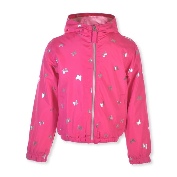 Pink Platinum Girls' Windbreaker Jacket Color: fuchsia Size: 4