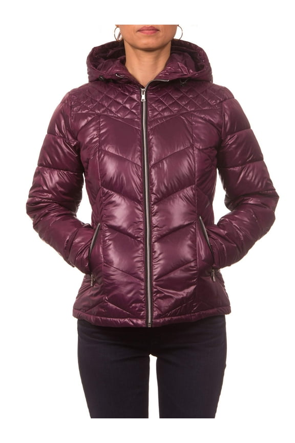 Junior Plus Size Hooded Down Blend Jacket