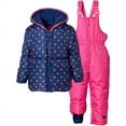 thumbnail image 1 of Pink Platinum Little Girls 4-6X Pretty Hearts Snowsuit (Navy 5/6), 1 of 2