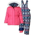 thumbnail image 1 of Pink Platinum Little Girls 4-6X Snowflake Snowsuit (Pink 6X), 1 of 3