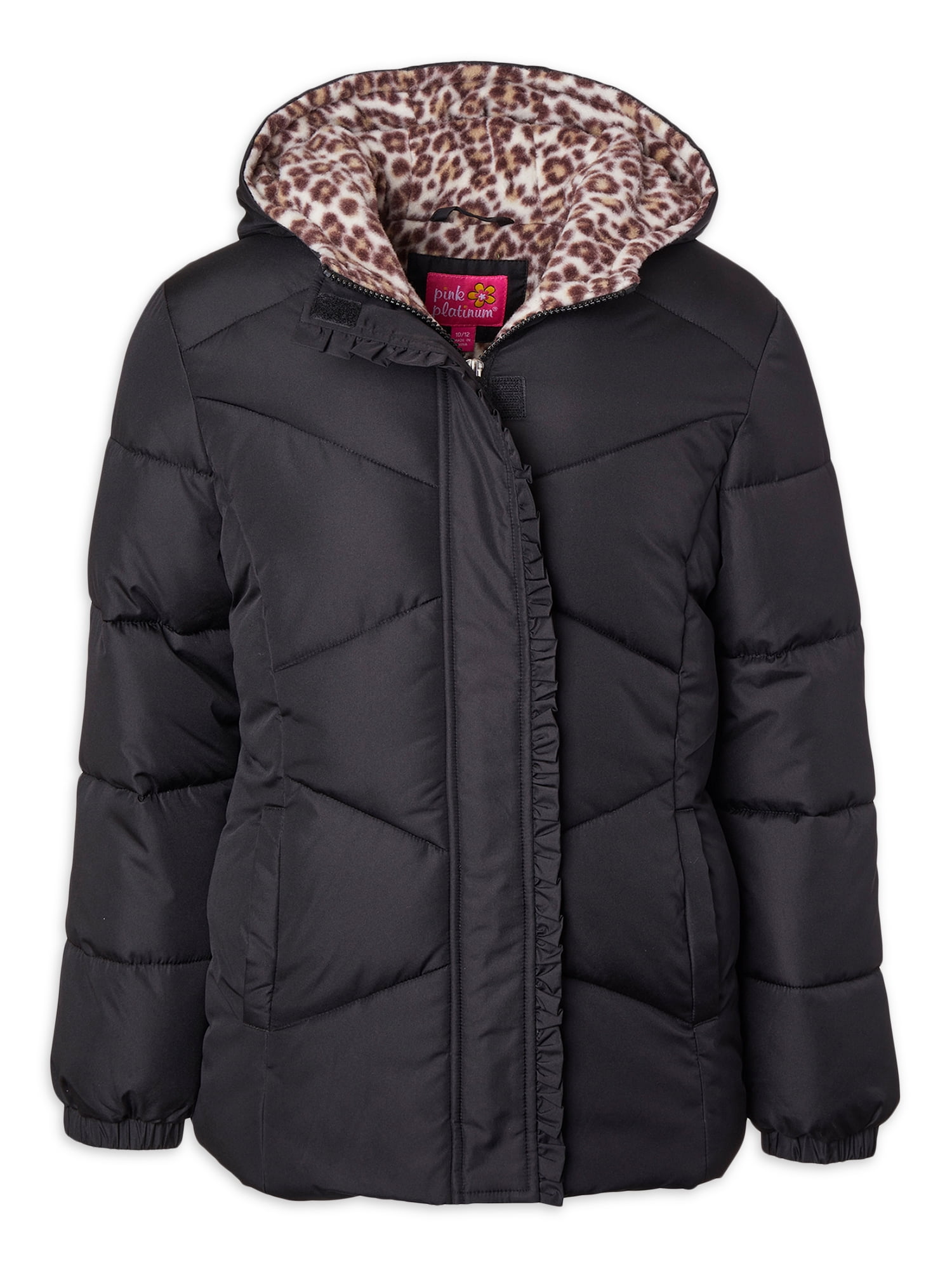 Pink Platinum Toddler Girl Quilted Puffer Jacket ,Sizes 12M4T