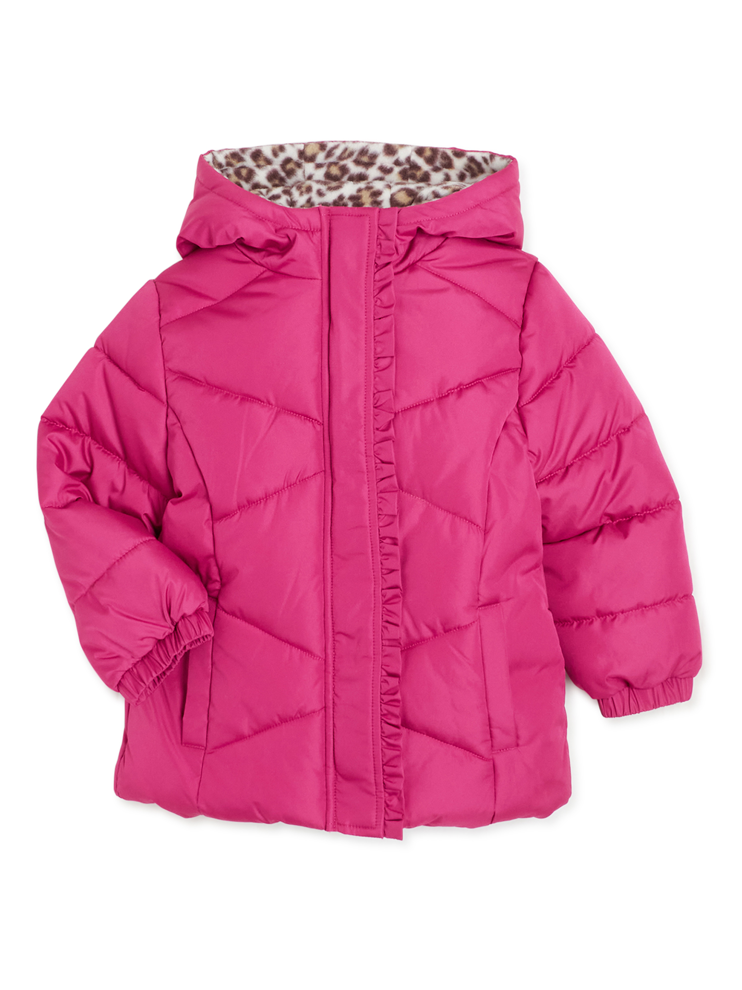 Pink Platinum Toddler Girl Quilted Puffer Jacket ,Sizes 12M4T
