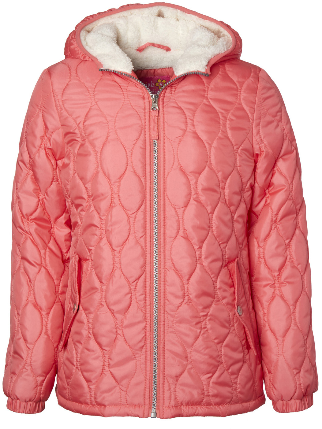 Pink Platinum Toddler Girl Sherpa Lined Quilted Jacket