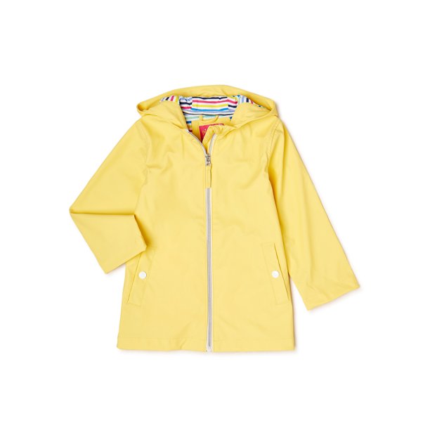 Pink Platinum Toddler Girls' Solid Rain Jacket with Hood, Sizes 2T4T