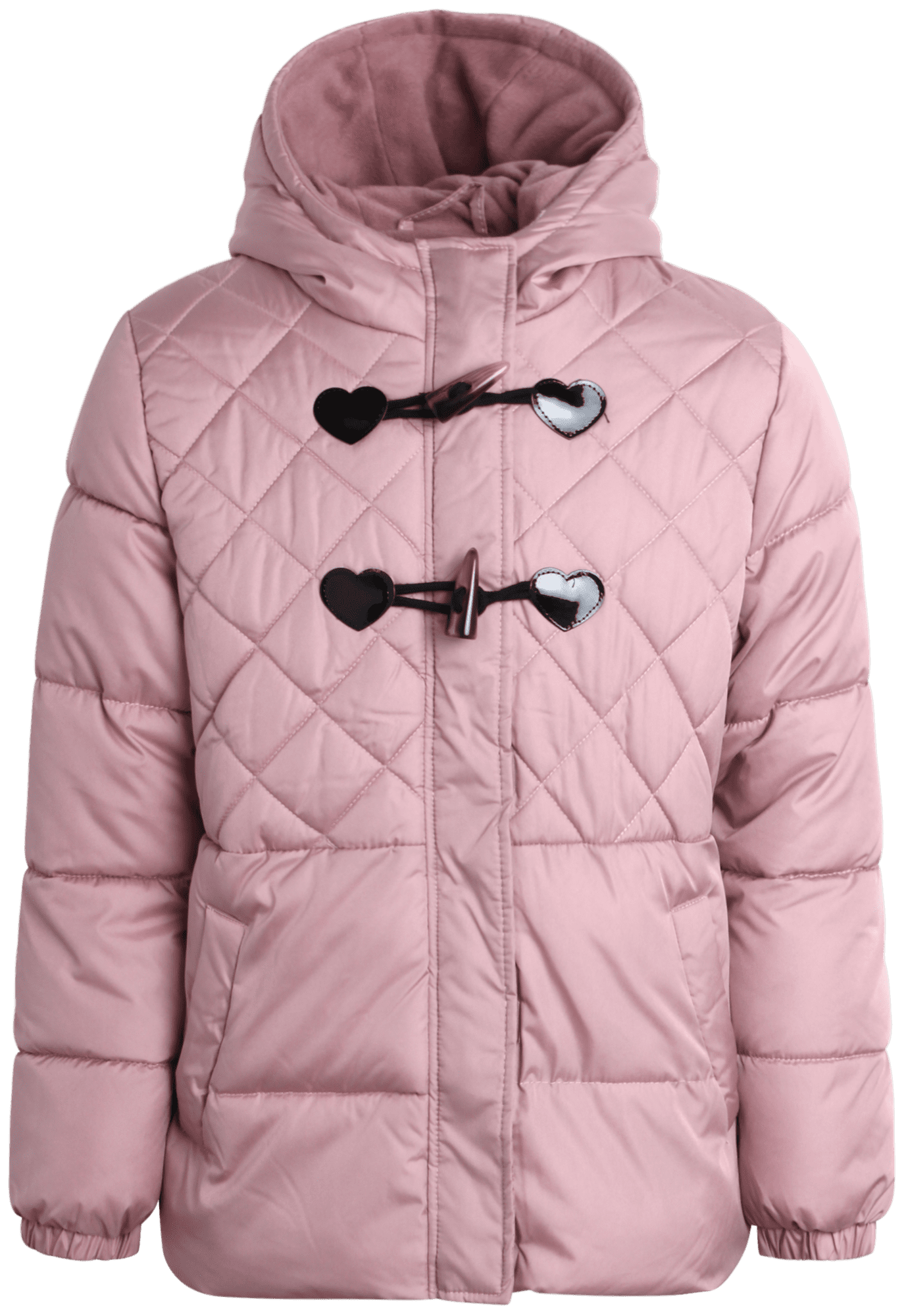 Pink Platinum Winter Jacket Quilted Fleece Lined Windbreaker Puffer