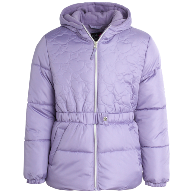 Pink Platinum Winter Jacket Quilted Fleece Lined Windbreaker Puffer