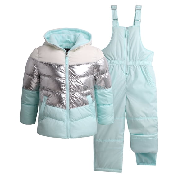 Pink Platinum Girls Snowsuit Set - Insulated Ski Jacket and Snow Pants Overall Bibs for Girls 2 Piece