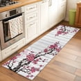 thumbnail image 1 of Pink Plum Bossom Runner Rugs 2x6 ft Ink Painting Style Flower Branches White Wood Grain Washable Hallway Rugs Non-Slip Floor Mats Absorbent Carpet Bedside Runners for Bedroom Kitchen Bathroom Laundry, 1 of 9