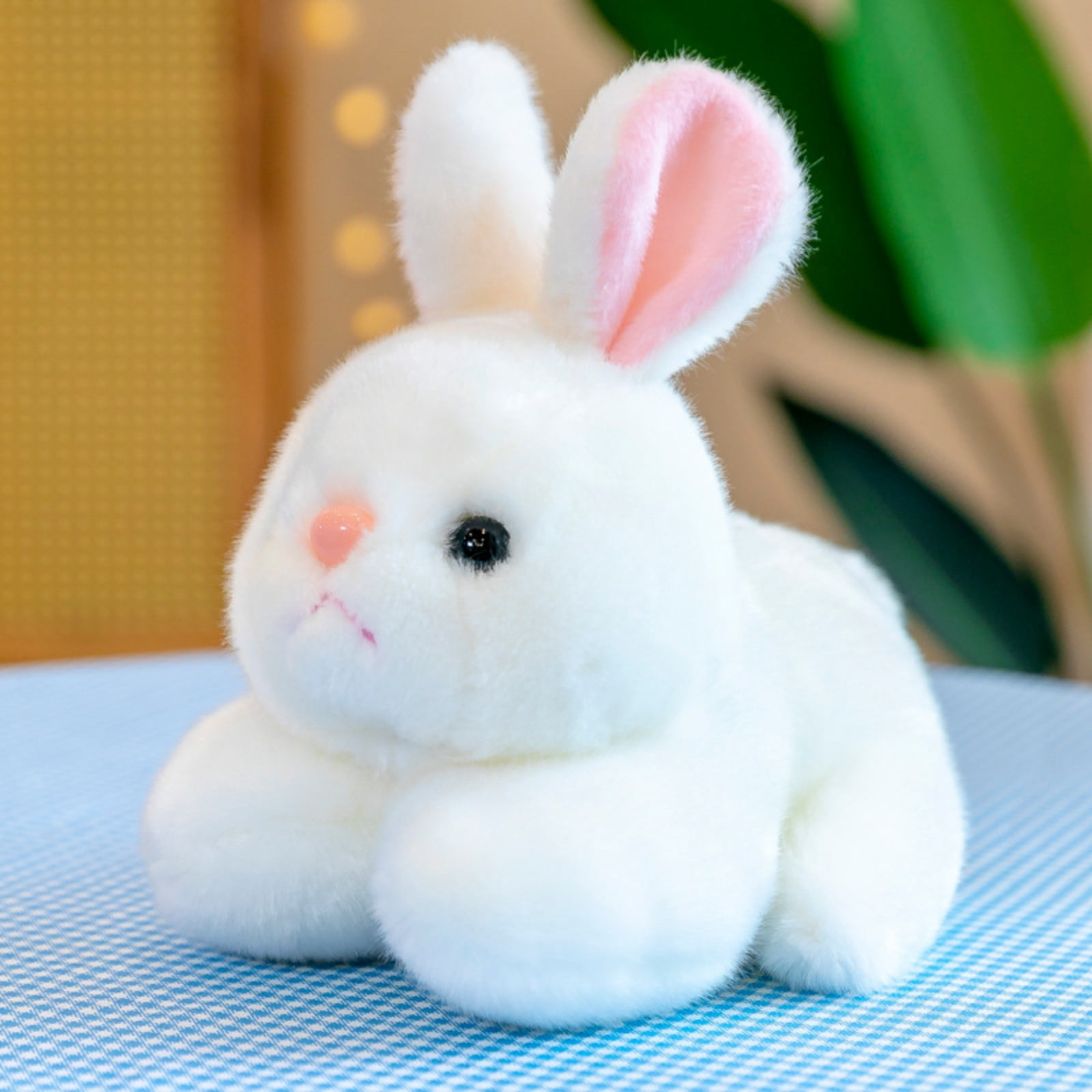 Pink Plush Rabbit Stuffed Animal – Soft Cuddly Plushie Toy for Kids ...