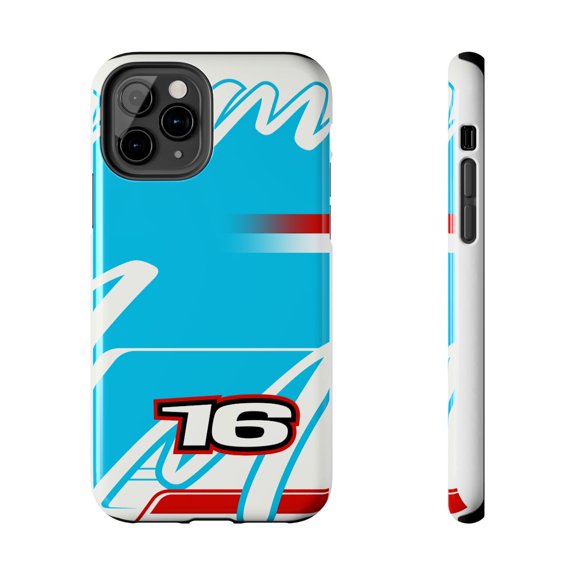 Pink Polar Apple iPhone 11 Pro Formula Racing Inspired by Charles Leclerc 16 Miami GP Phone Case
