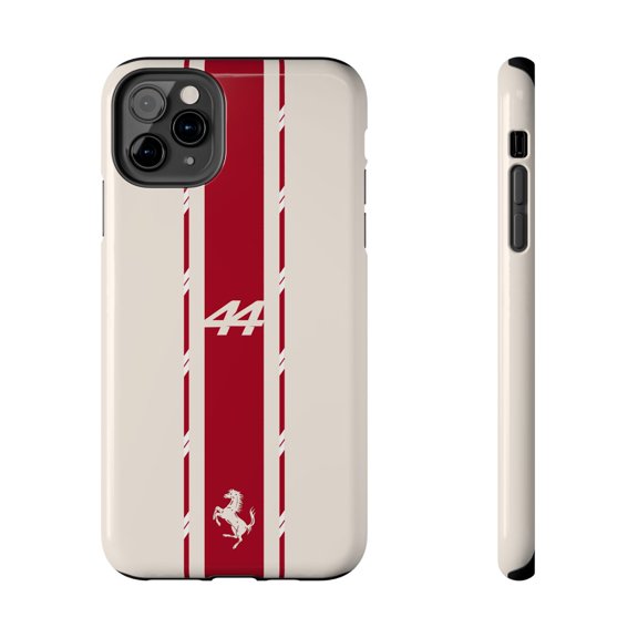 Pink Polar Apple iPhone 11 Pro Max Lewis Hamilton Monaco GP Red and Beige Phone Case