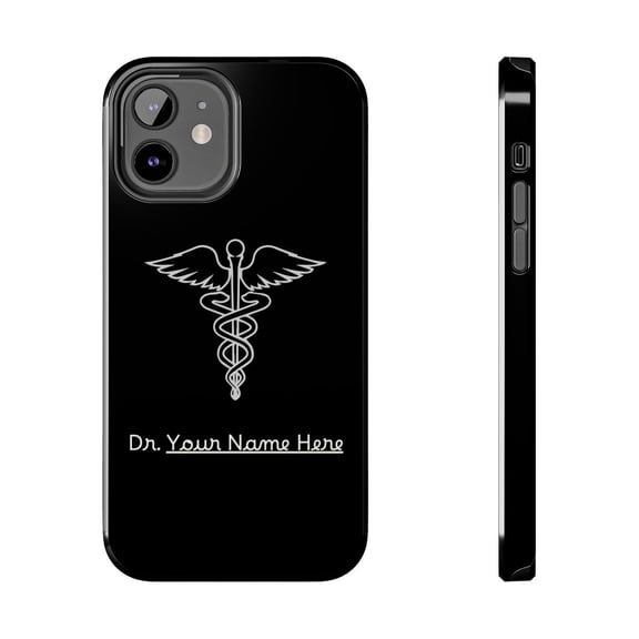 Pink Polar Apple iPhone 12 Customizable for Doctors & Medical Students Personalize it Phone Case