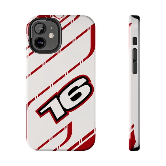 Pink Polar Apple iPhone 12 Mini Charles Leclerc 2026 Monaco GP Helmet Inspired Phone Case