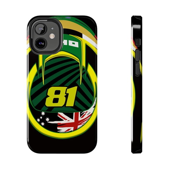 Pink Polar Apple iPhone 12 Mini Oscar Piastri 81 Inspired Australia GP 2026 Racing Phone Case