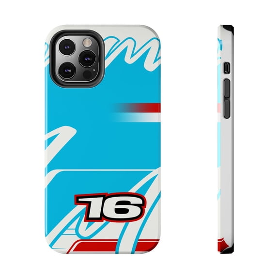 Pink Polar Apple iPhone 12 Pro Formula Racing Inspired by Charles Leclerc 16 Miami GP Phone Case