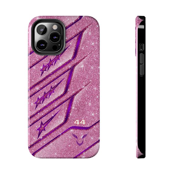 Pink Polar Apple iPhone 12 Pro Max Lewis Hamilton Monaco 2026 Pink Shimmer Helmet Phone Case